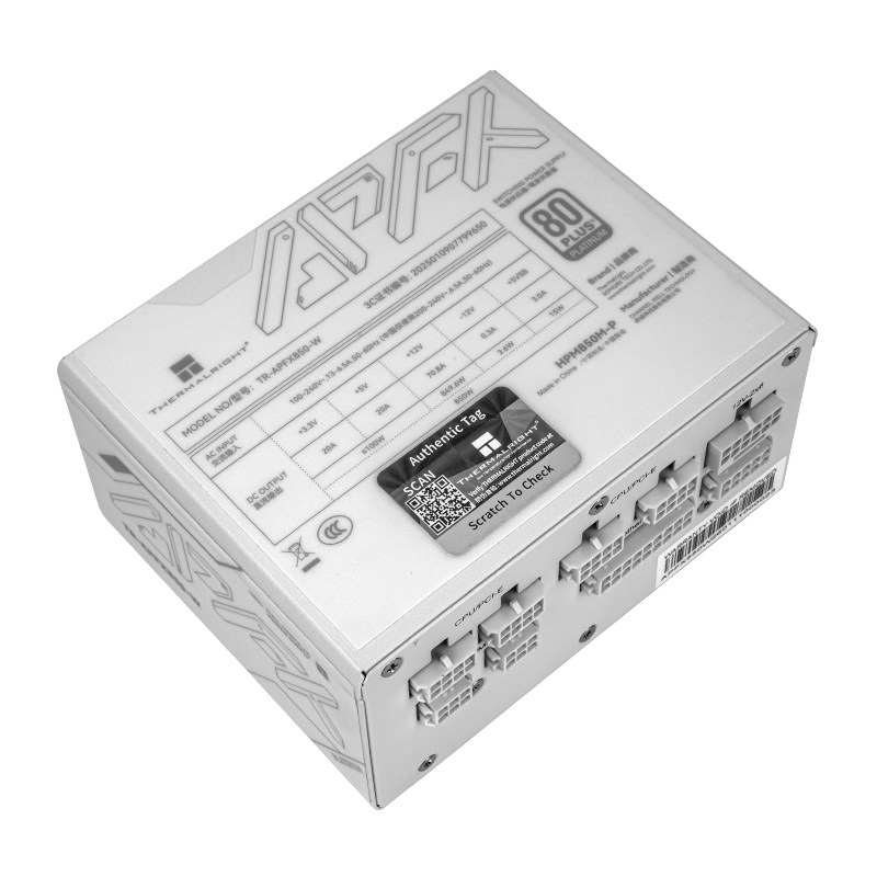 Thermalright TR-APFX850/1000-W - đánh giá và giá 1000W White Modular Power Supply