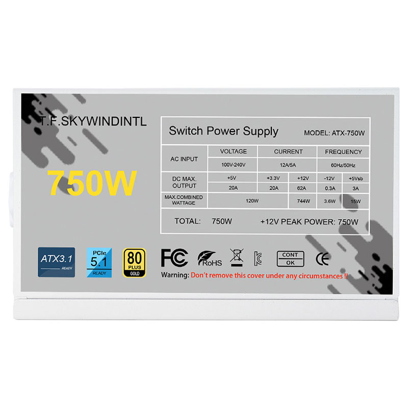White 750w 850w 1000W 1200W Wa - đánh giá và giá 1000W White Modular Power Supply