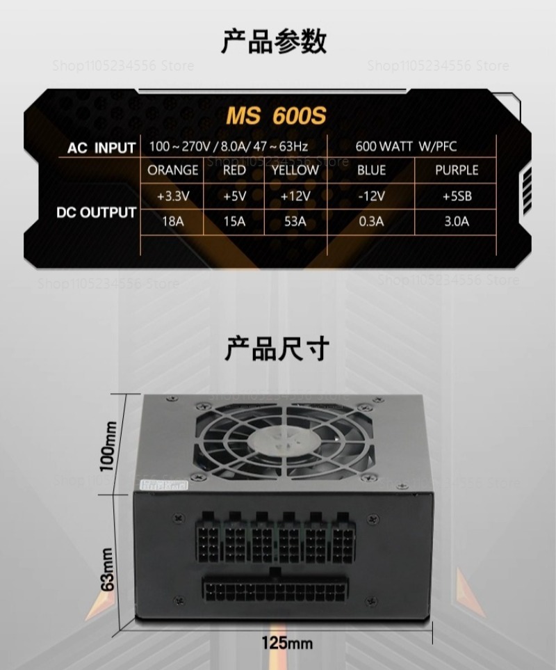 Modular SFX PSU 80 Plus Gold 5 - đánh giá và giá 850W Sfx Power Supply 80 Plus Gold