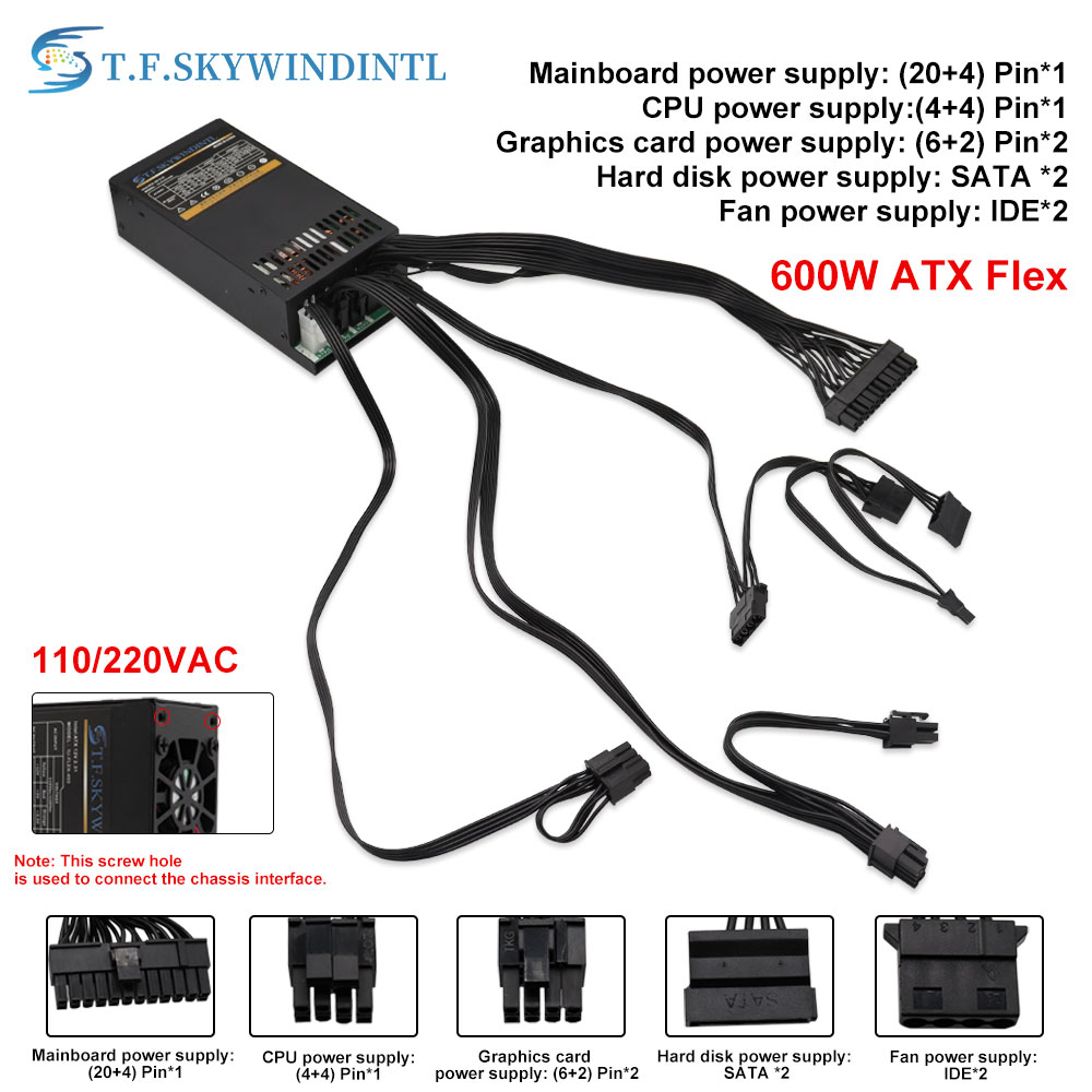 Flex 600W Modular Power Supply - đánh giá và giá Flex Atx Power Supply 600W 1U